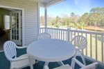 Outdoor Table With View of Sandpiper Bay 